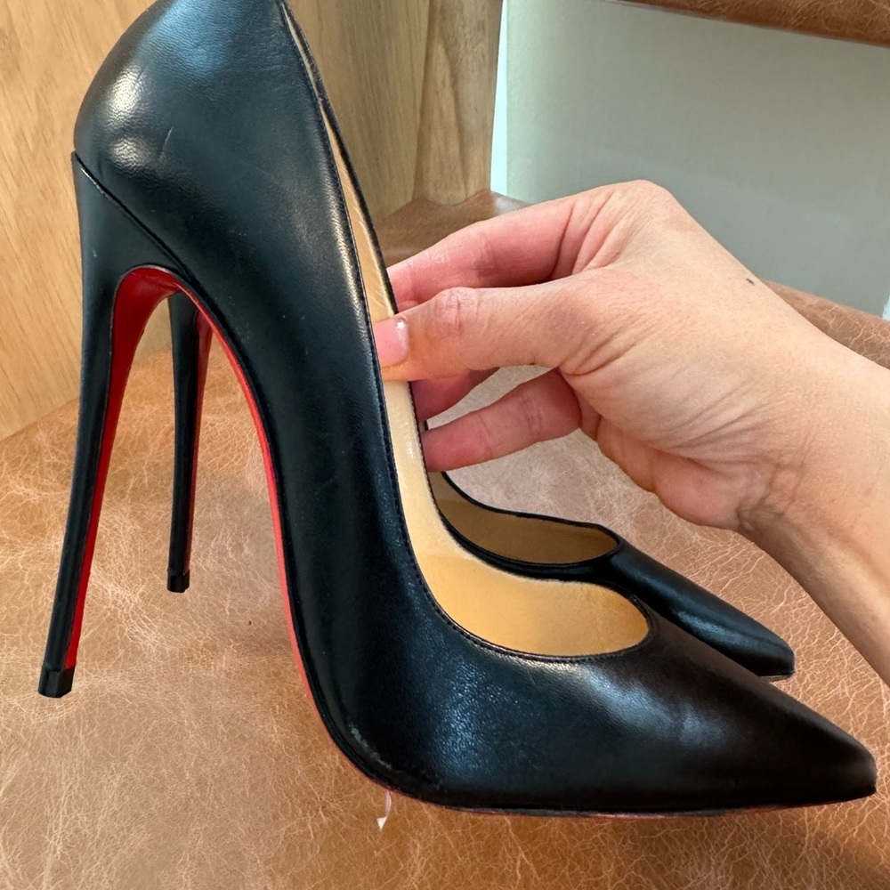 Kate Red Sole High-Heel Pumps, Black 37 - Picture 6 of 12